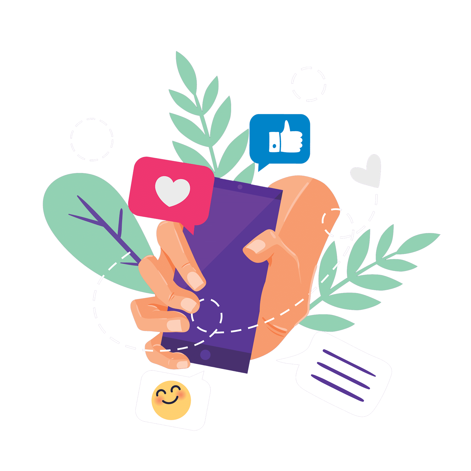 Illustration média sociaux